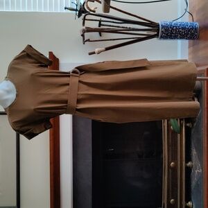 Cotton Midi T Dress Brown S